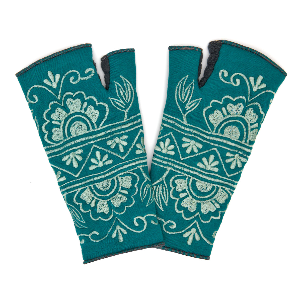 Floral Fingerless Glove Aegean