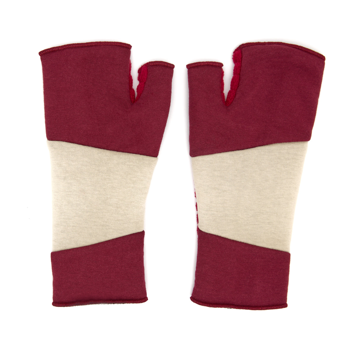 Color Block Fingerless Glove Bonfire