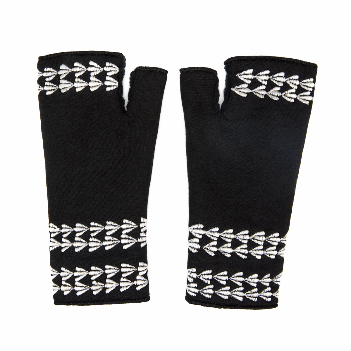 Stripe Fingerless Glove Dahlia