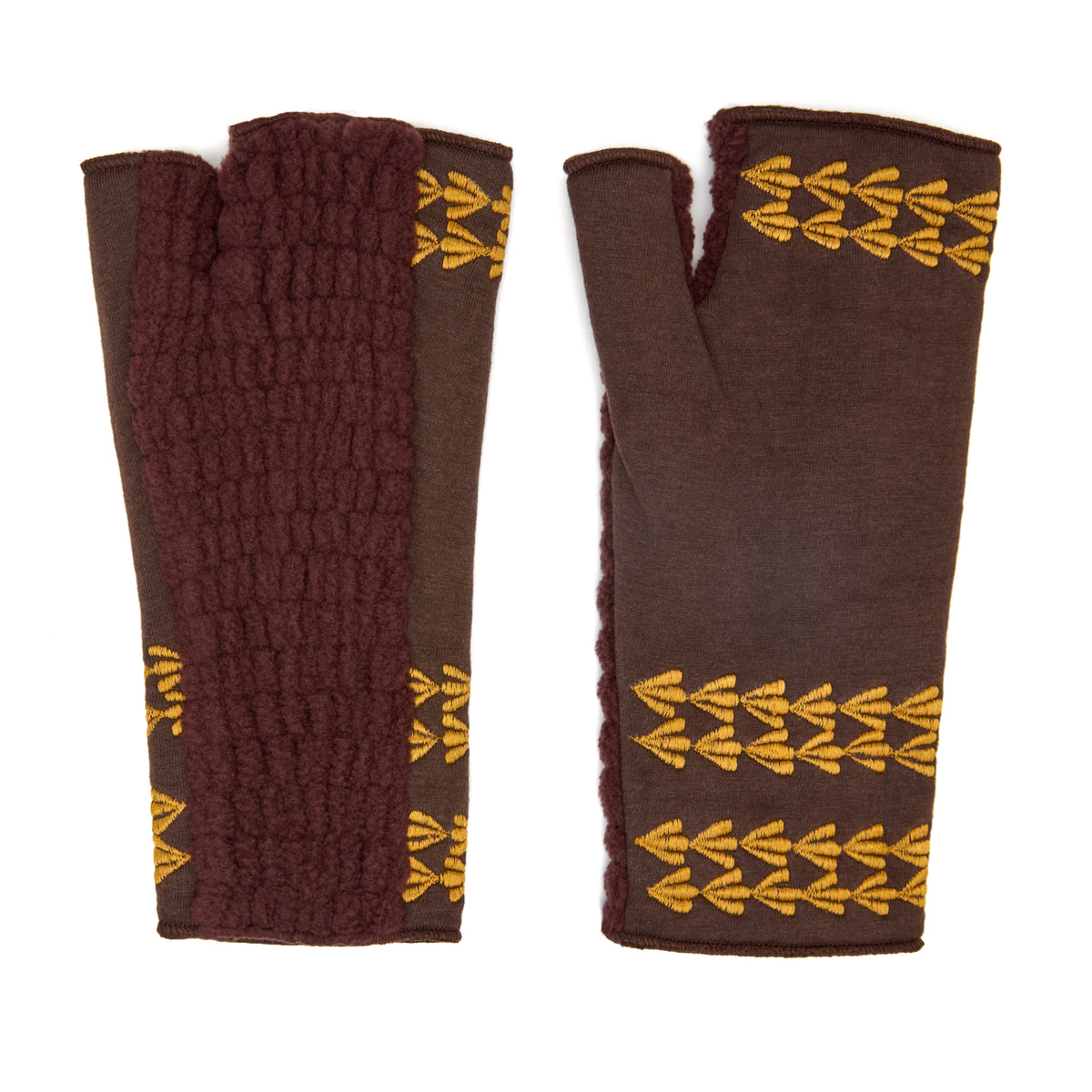 Stripe Fingerless Glove Yarrow