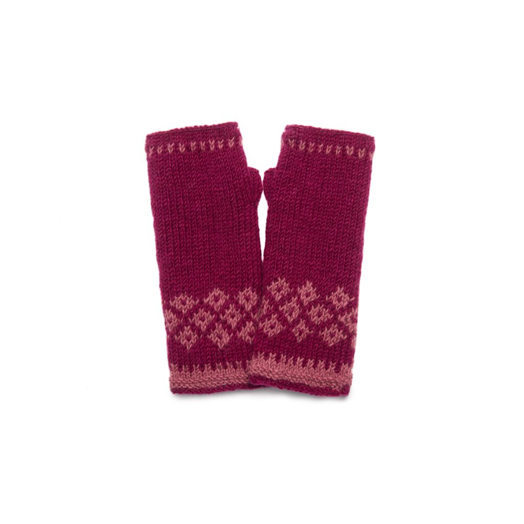 Vail Wool Knit Half Mitten Flora