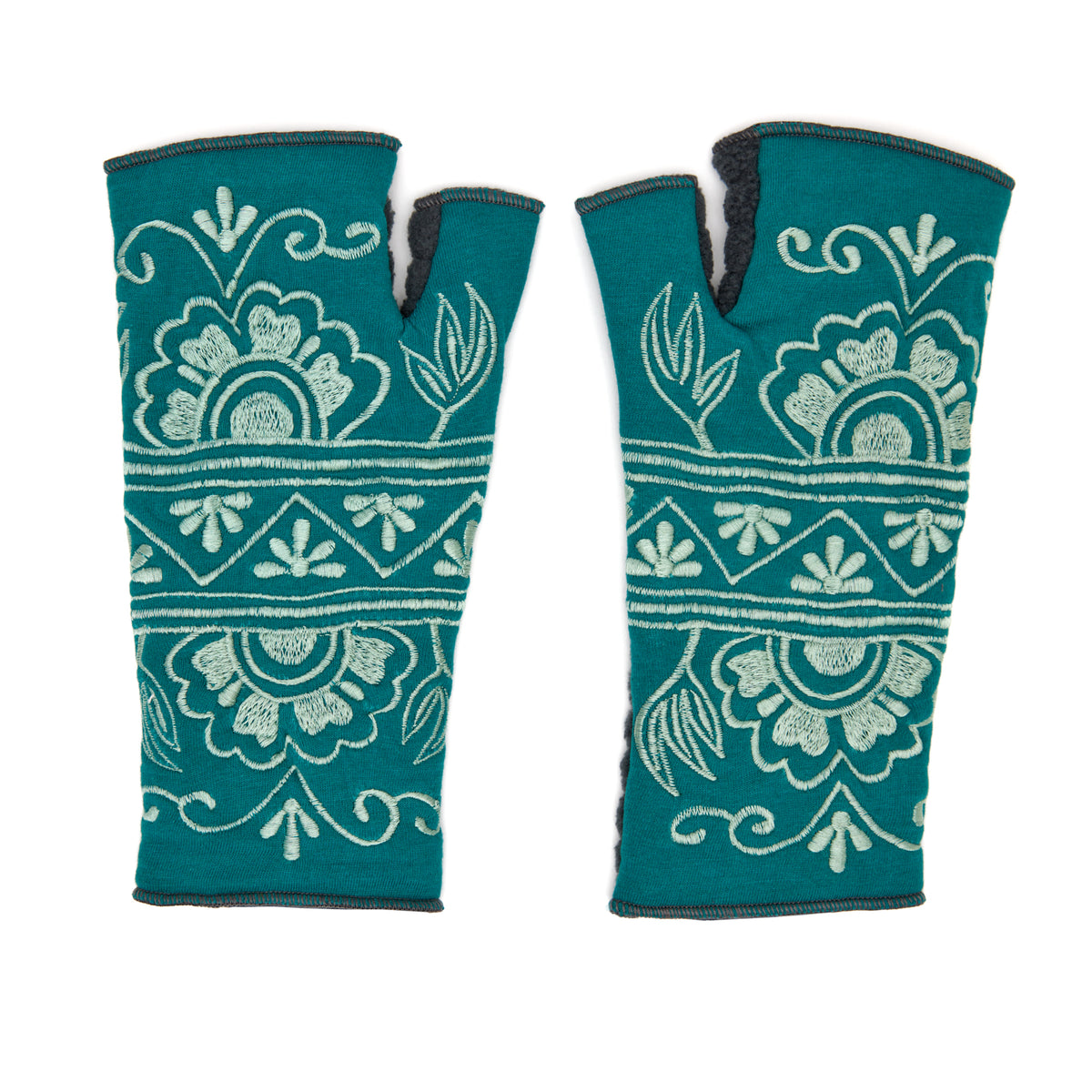 Floral Fingerless Glove Aegean