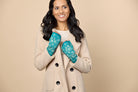 Floral Fingerless Glove Aegean