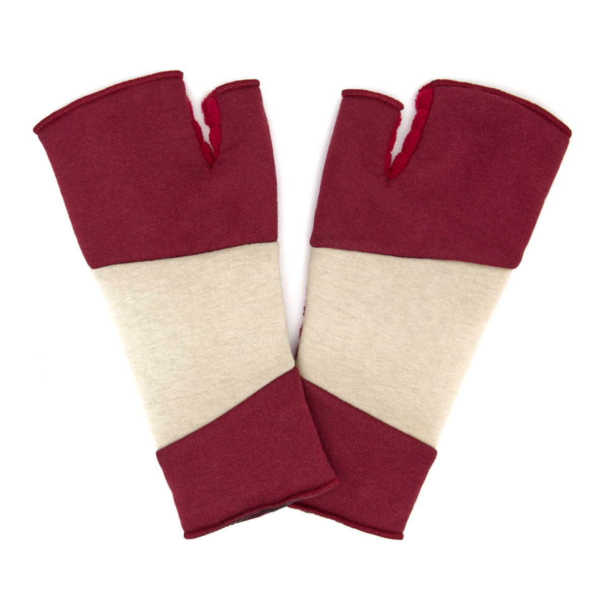 Color Block Fingerless Glove Bonfire