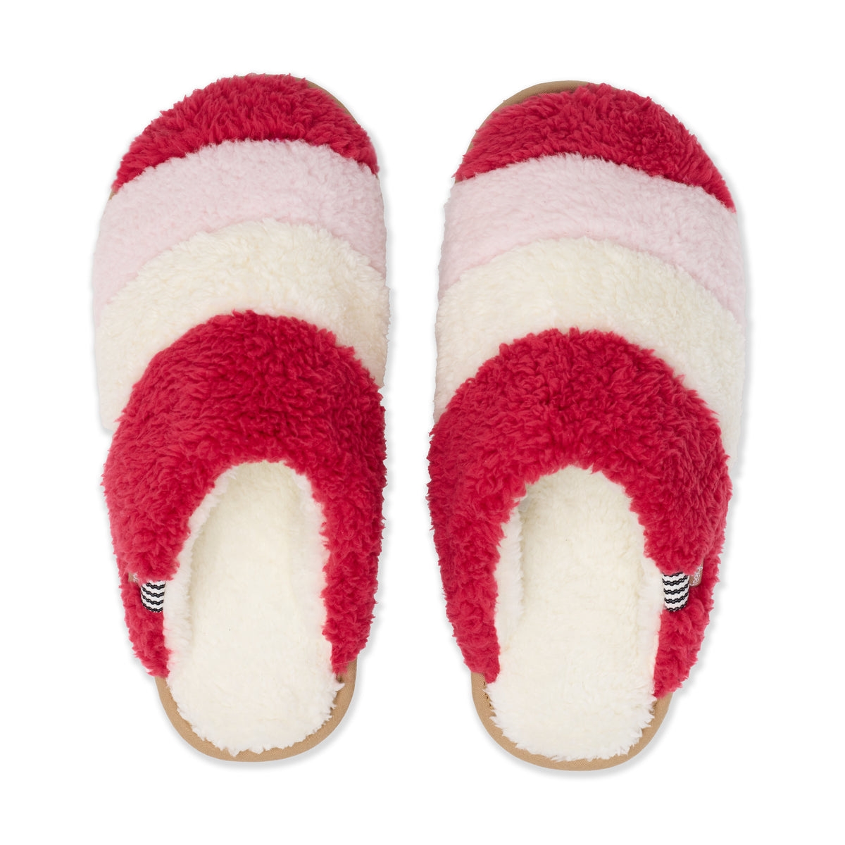 Women's Sherpa Outdoor Mule in Candy Cane top view