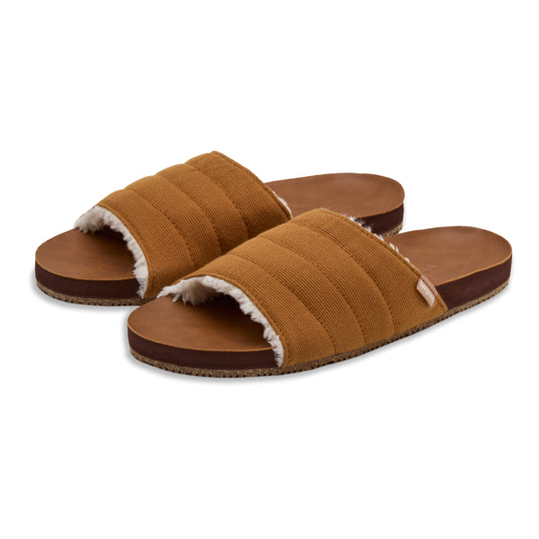 Women's Zensole™ Quilted Lounge Slide Cinnamon – Feelgoodz