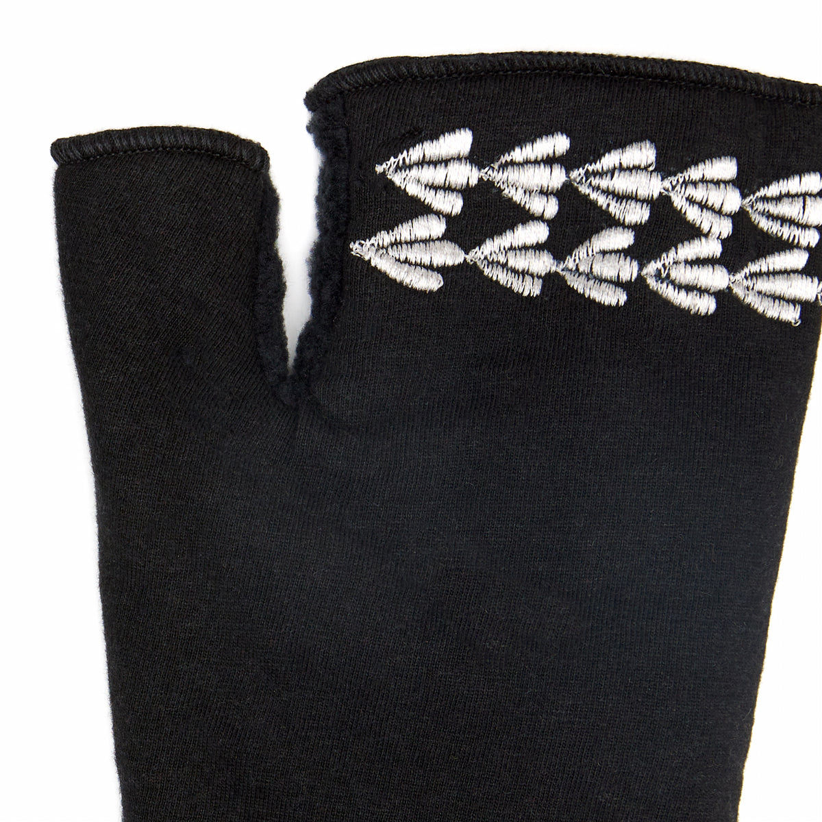 Stripe Fingerless Glove Dahlia