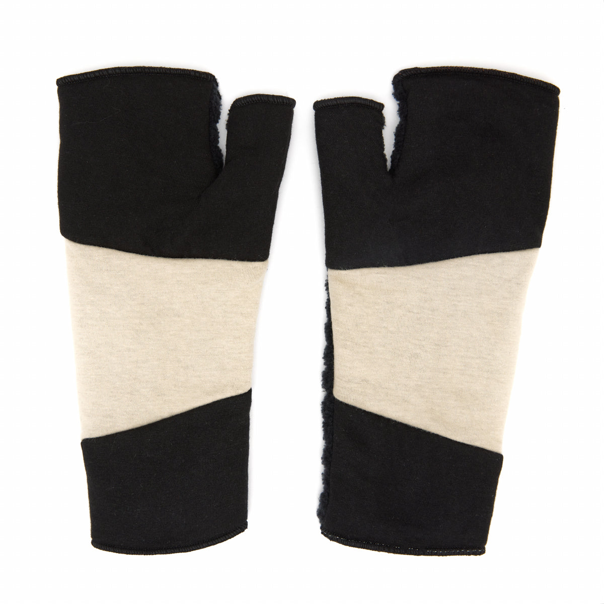 Color Block Fingerless Glove Duality