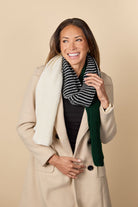 Woman wearing the Fennel Scarf
