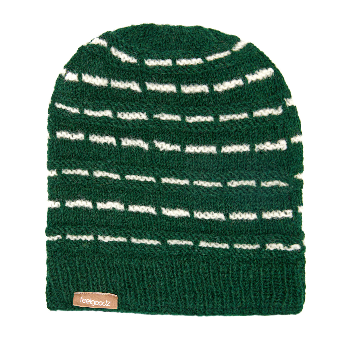 Striped Wool Knit Slouchy Cap Taiga