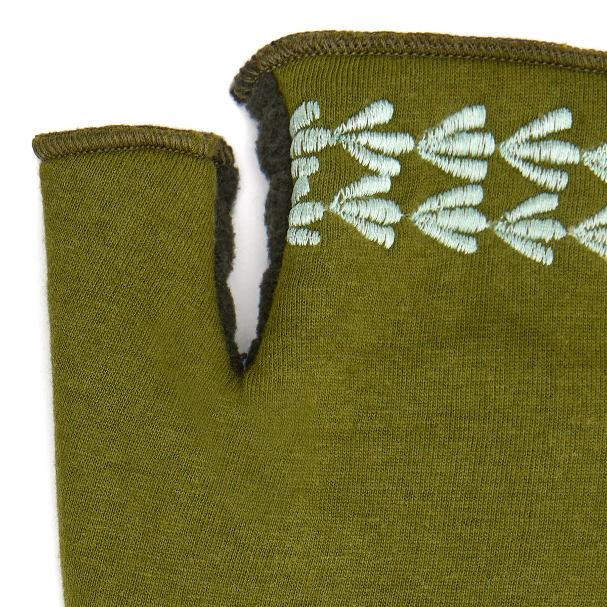 Stripe Fingerless Glove Verdant