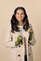 Stripe Fingerless Glove Verdant