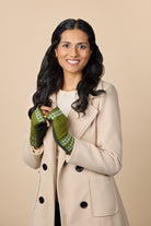 Stripe Fingerless Glove Verdant