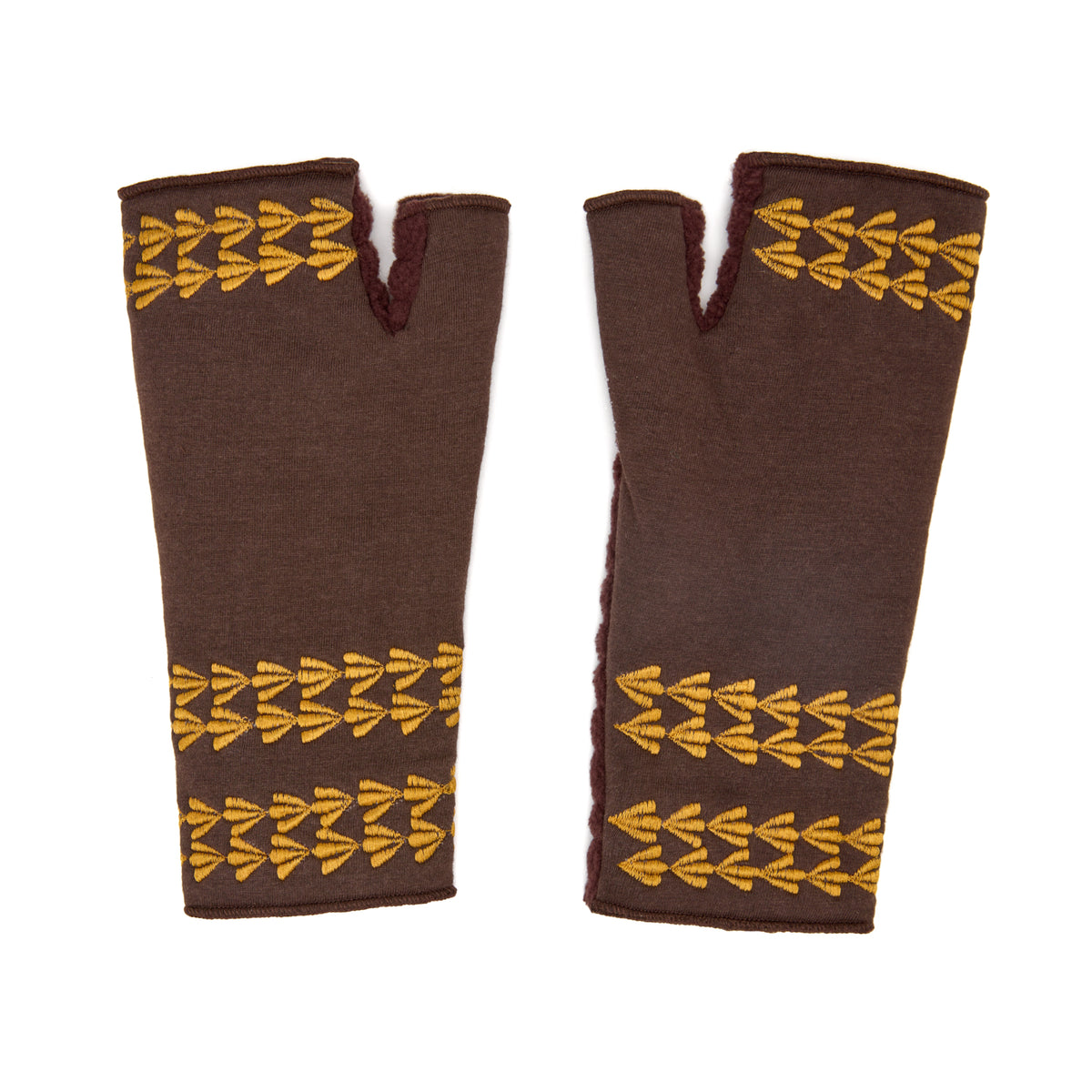 Stripe Fingerless Glove Yarrow