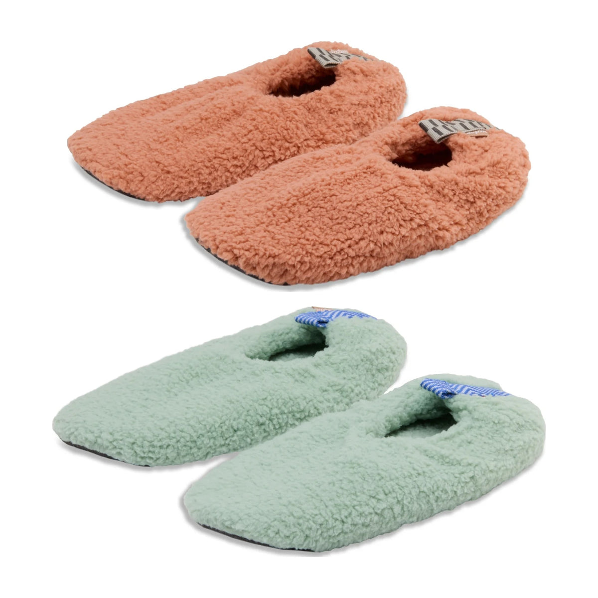 Women’s Slipper Socks 2-Pack Teak – both pairs