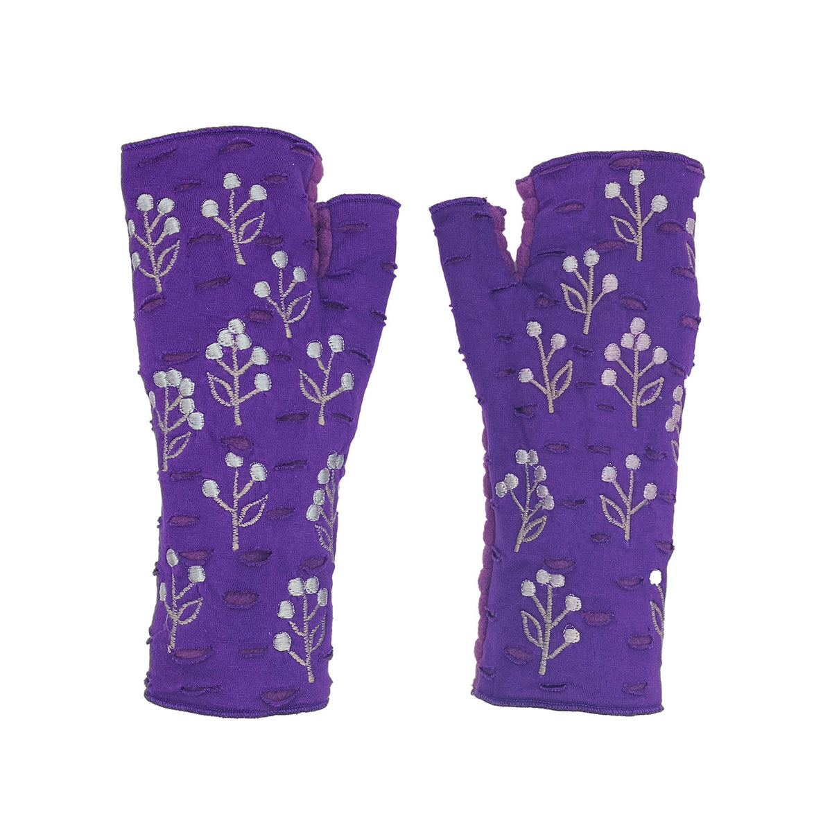 Winter Berry Fleece Fingerless Glove Aurora