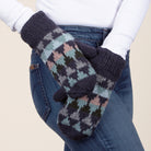 Jaya Wool Knit Mitten Morning on model