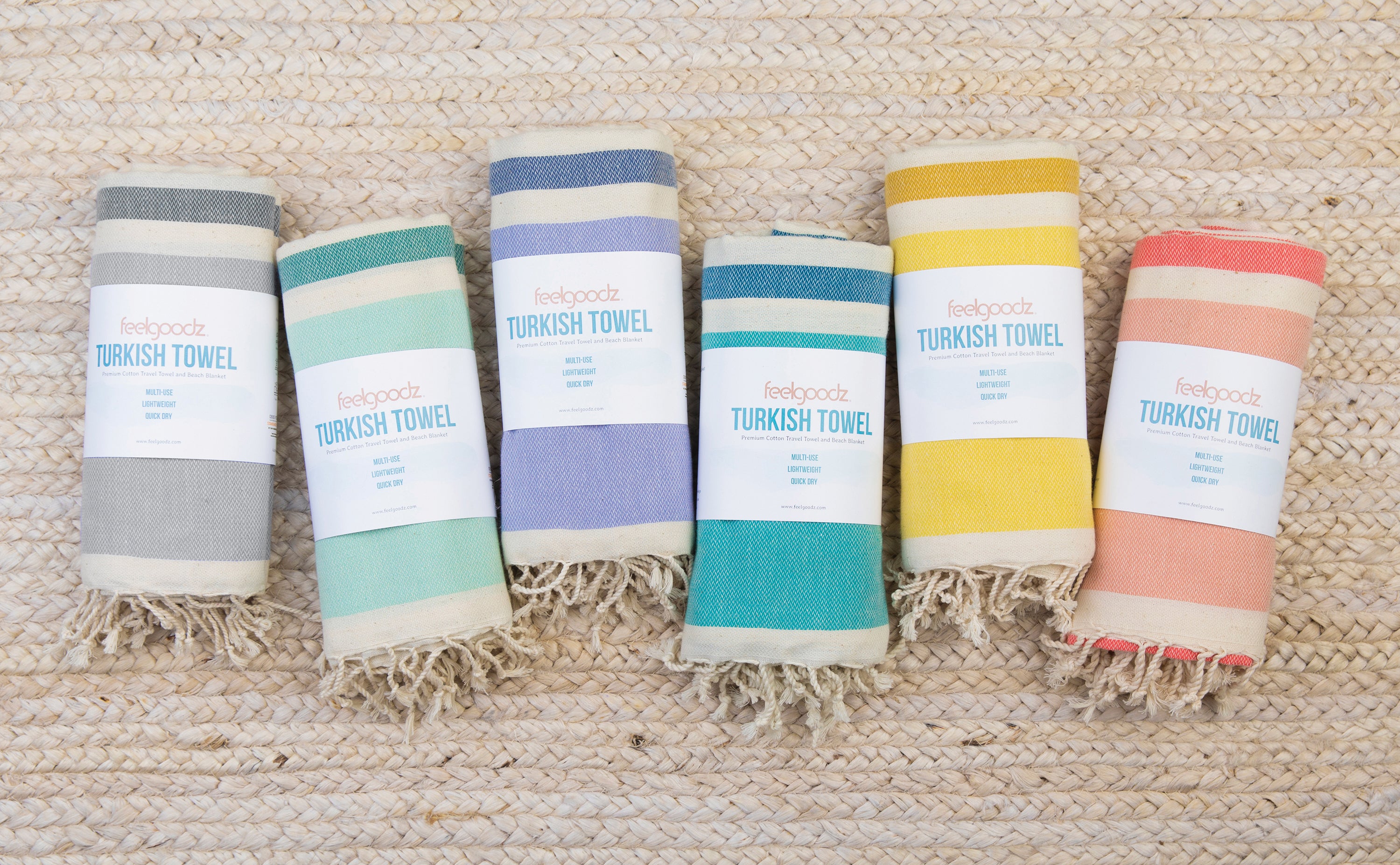 Bayside Turkish Towel Tangerine – Feelgoodz