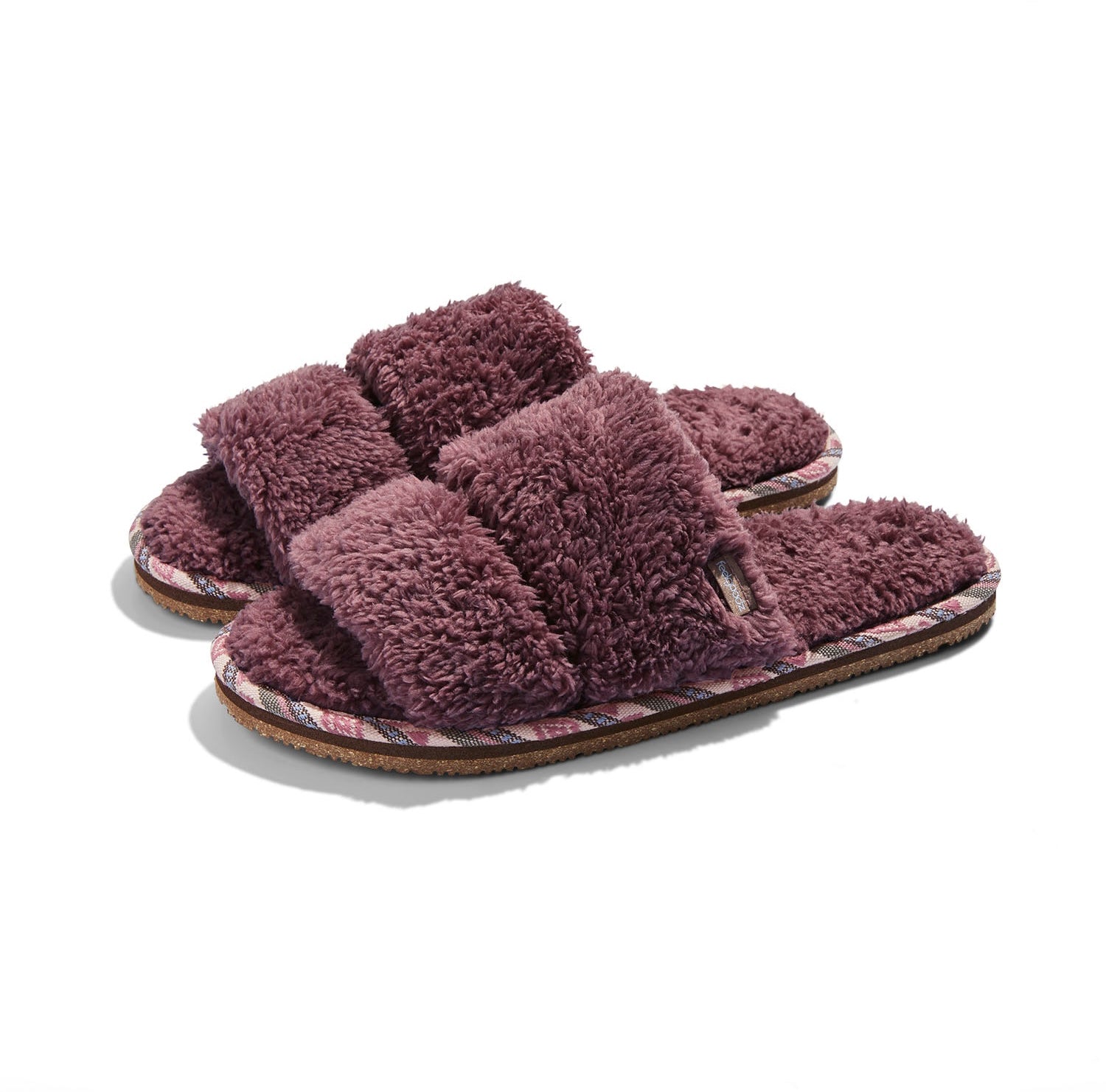 Women's Equinox Sherpa Double Strap Slipper Mulberry – Feelgoodz