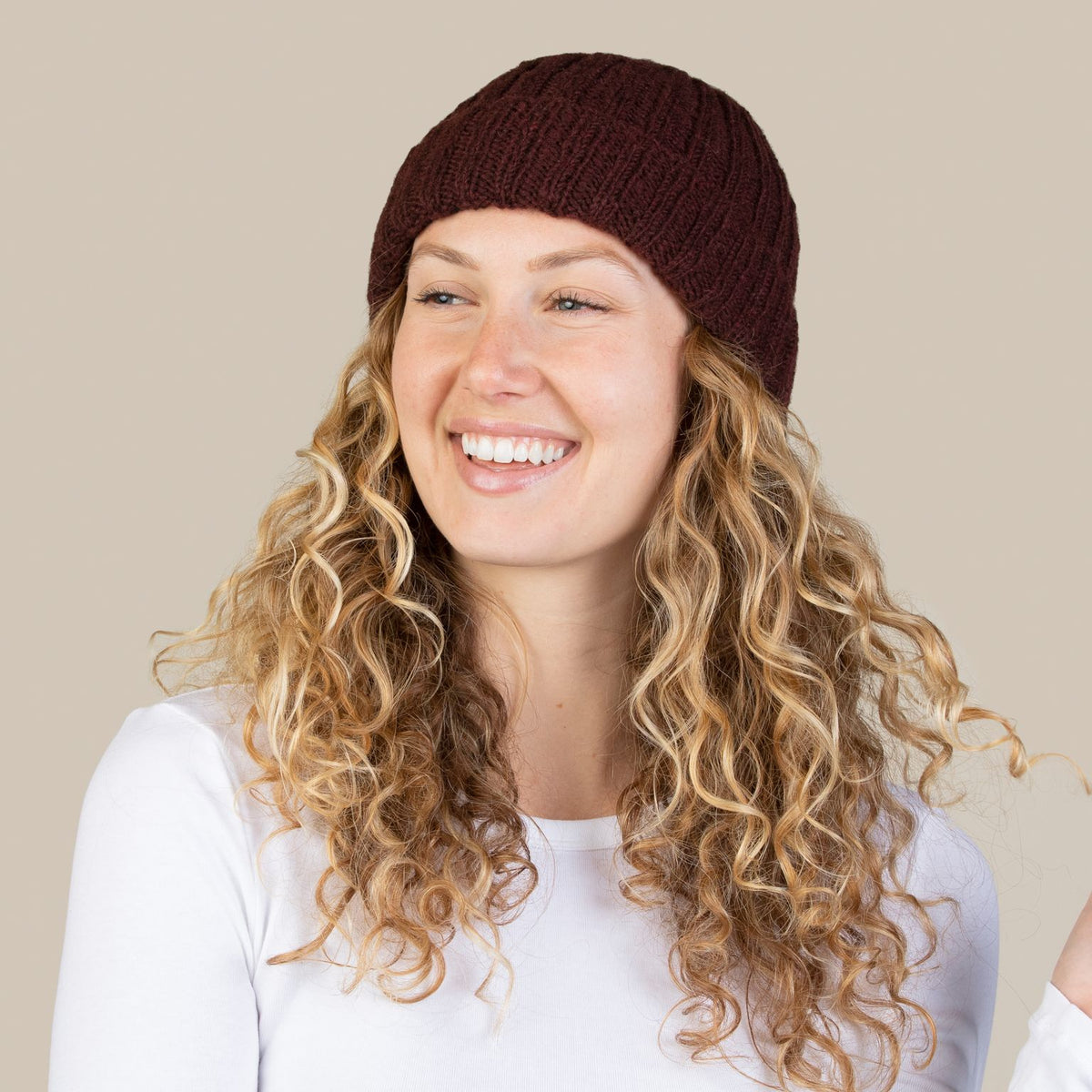 Denali Wool Knit Cap Berry